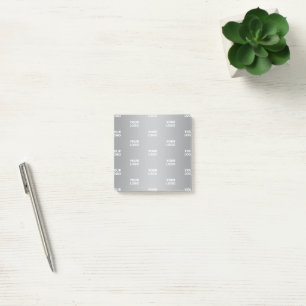 Repeating Logos on Grey Gradient (editable colour) Post-it Notes
