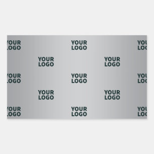 Repeating Logos on Grey Gradient (editable colour) Sticker