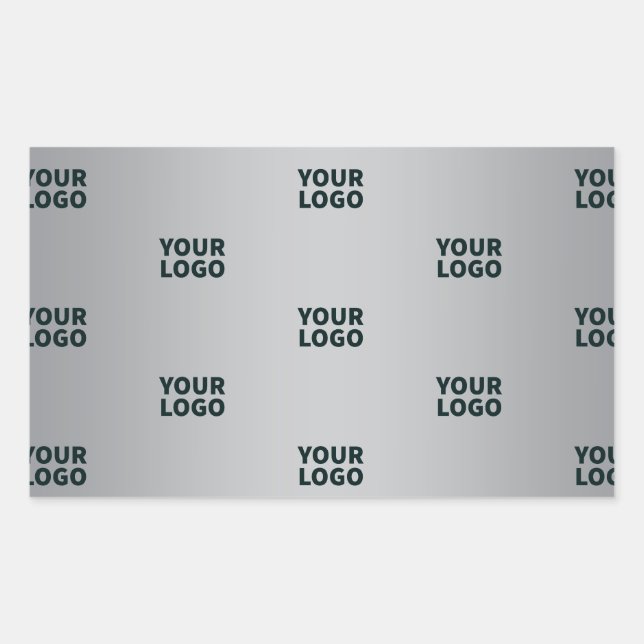 Repeating Logos on Grey Gradient (editable colour) Sticker (Front)