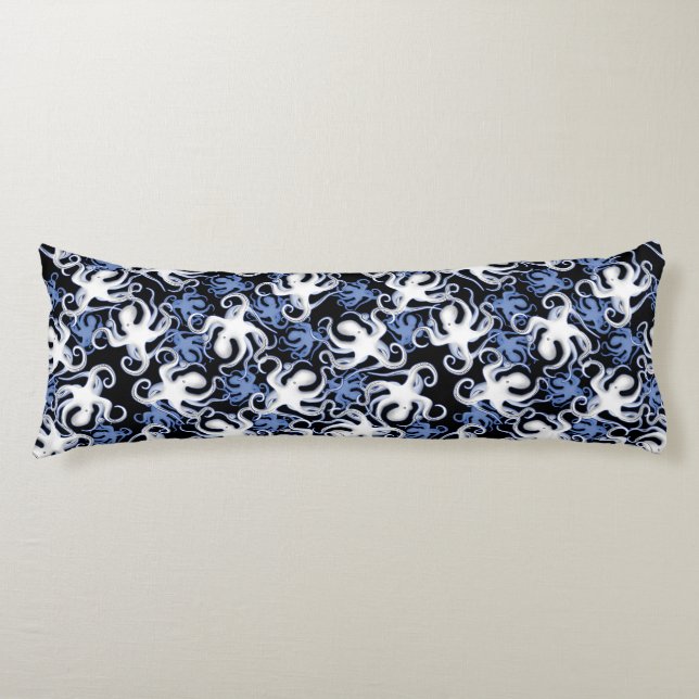 Repeating Motif | Octopus Pattern Body Pillow (Front)