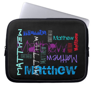 Repeating Name 7 Letters Neoprene Laptop Sleeve