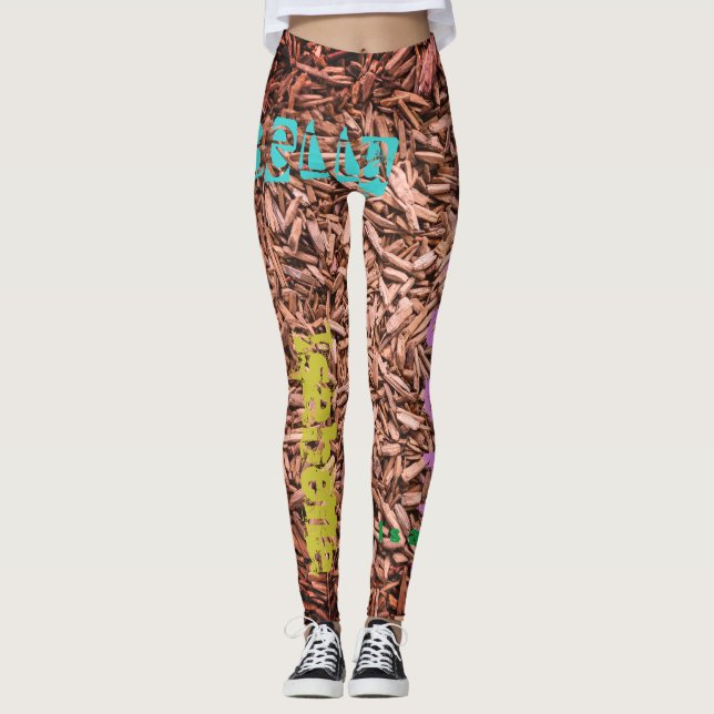 Repeating name customized leggings (Front)