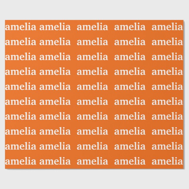 Repeating Name Personalized Wrapping Paper (Flat)