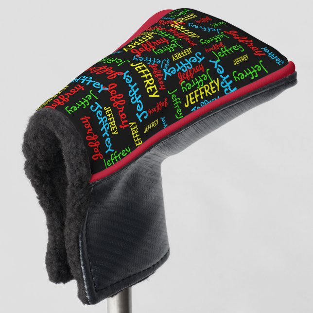 Repeating Names Putter Golf Head Cover (3/4 Front)
