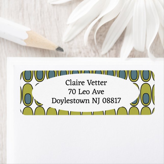 Repeating Olive Green and Grey Ovals (Insitu)