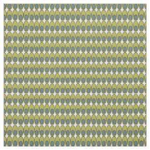 Repeating Olive Green and Grey Ovals Fabric