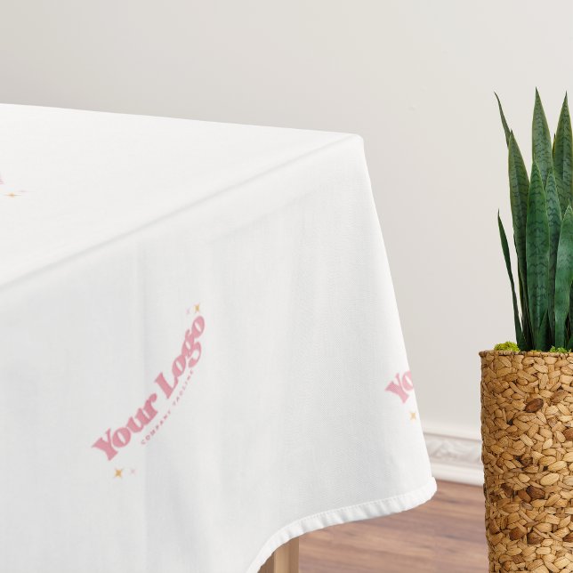 Repeating Pattern Business Logo Branded Display  Tablecloth (Creator Uploaded)