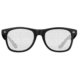 Repeating pattern of small, stylized shapes on a w retro sunglasses