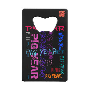 Repeating Pig Year 2019 Bottle Opener Credit Card Bottle Opener