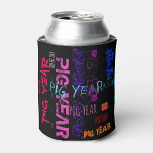 Repeating Pig Year 2019 can Cooler