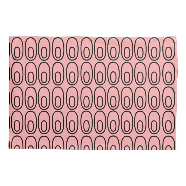 Repeating Salmon Ovals Pillowcase (Back)