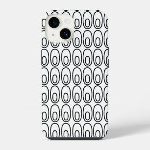 Repeating White Ovals iPhone 14 Case