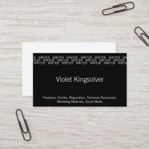 Repeating Word Occupation (Writer) Business Card