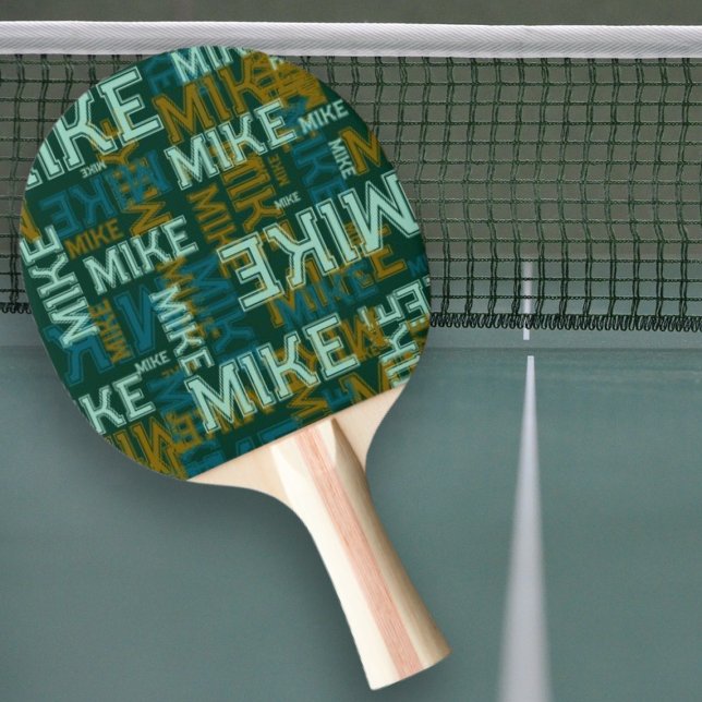 Repeating Your Name Cool Typography  Ping Pong Paddle (Creator Uploaded)