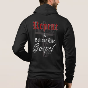 Repent & Believe the Gospel: Christian Faith Graph Hoodie