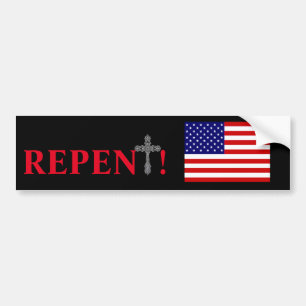 REPENT BUMPER STICKER