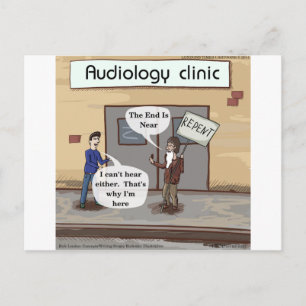Repent For The Audiologist Office Funny Postcard
