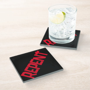 REPENT Glass Coaster