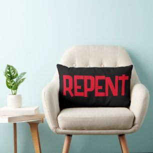 REPENT Throw Pillow