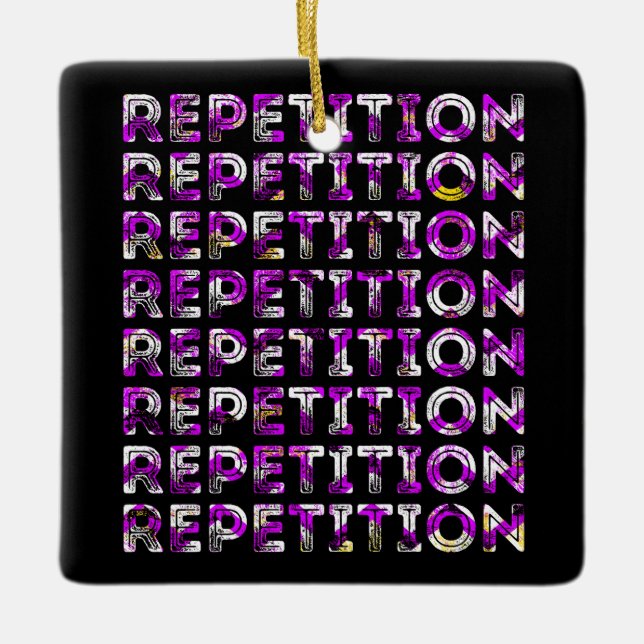 Repetition Ceramic Ornament (Front)
