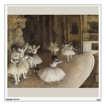Répétition de ballet sur scène par Edgar Degas