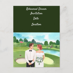 Répétition de golf Invitation au dîner de mariage 