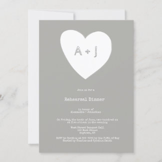 Répétition du coeur moderne invitation