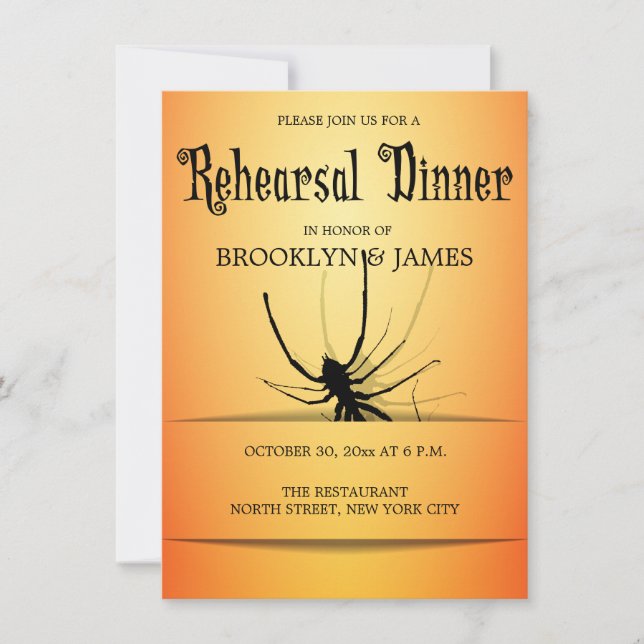 Répétition Mariage d'Halloween Invitations Orange  (Devant)