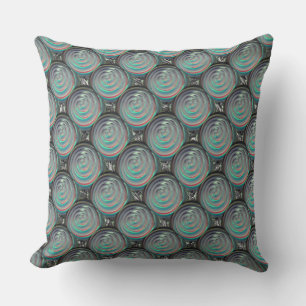 Repetition of deformed and bagged spirals throw pillow