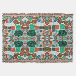 Repetition of images with slight fractal effect throw blanket