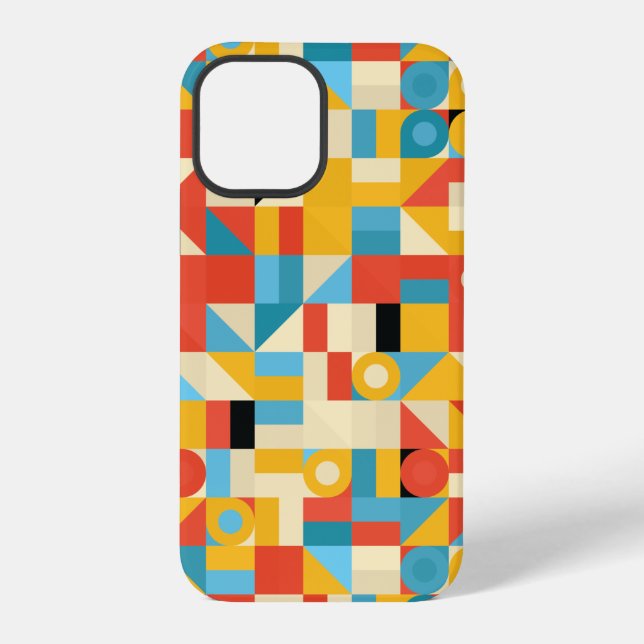 Repetitive Multi Colors Pattern iPhone Case (Back)
