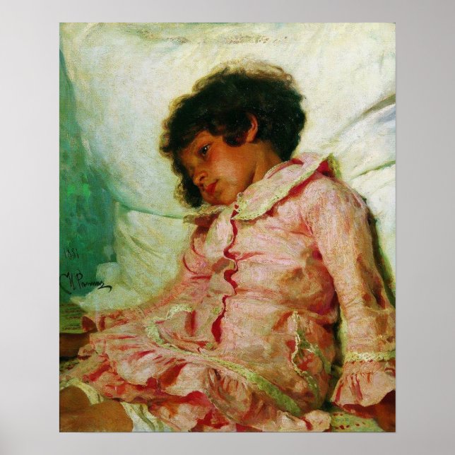 Repin - Nadya Repina 1881 Poster (Front)
