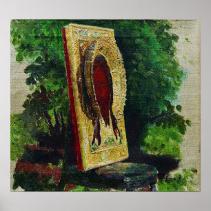 Repin - Sketch With Icon Of Saviour Poster