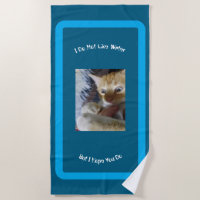 Replacable Photo Cat Do Not Like Water Blue