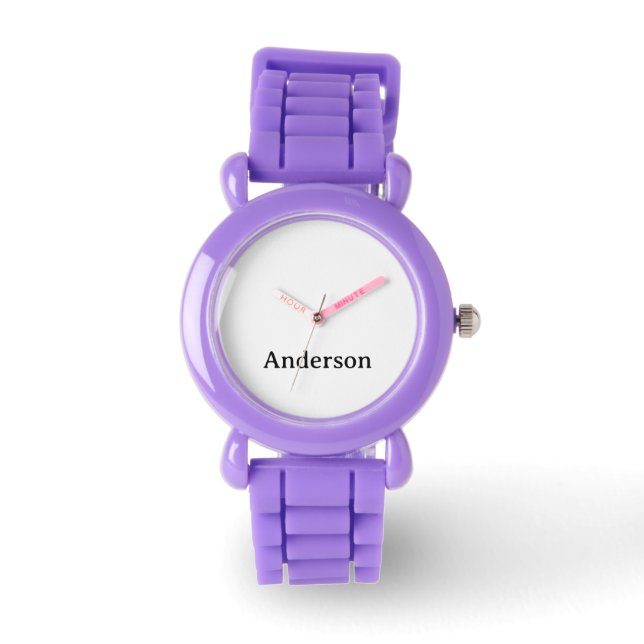 Replace Kid Plastic Case with Silicone Strap Photo Watch (Front)