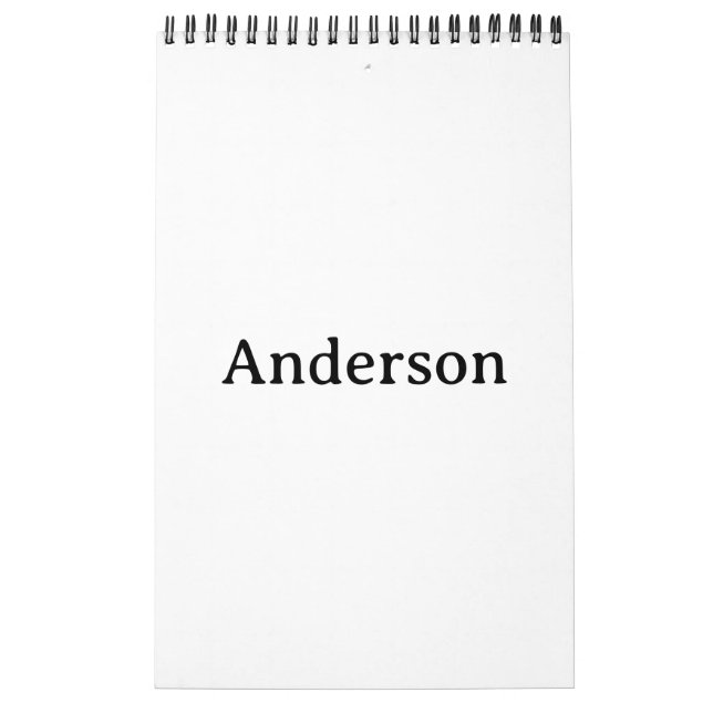 Replace Own Design 17" x 11" One Page Small Black Calendar (Cover)