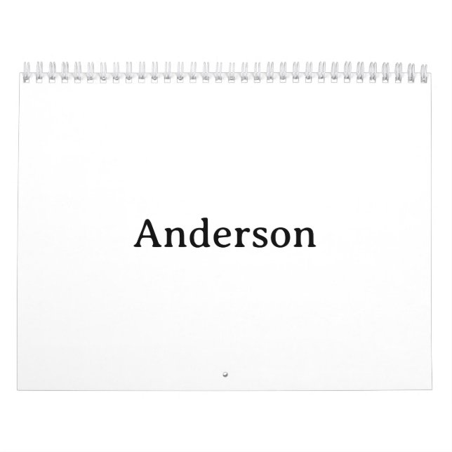 Replace Own Design 8.5" x 11" 2 Page Medium white Calendar (Cover)