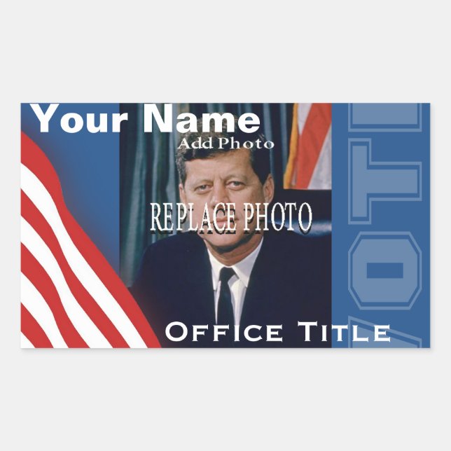 Replace Photo | Campaign Template Rectangle Sticker (Front)