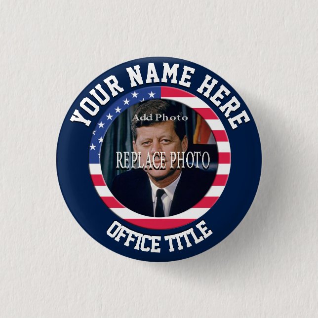 Replace Photo | Campaign Template Round 1 Inch Round Button (Front)
