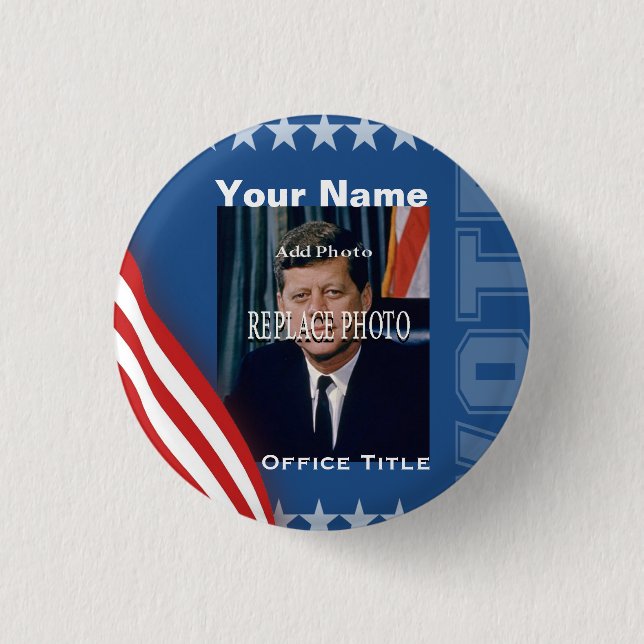 Replace Photo | Campaign Template Round 1 Inch Round Button (Front)