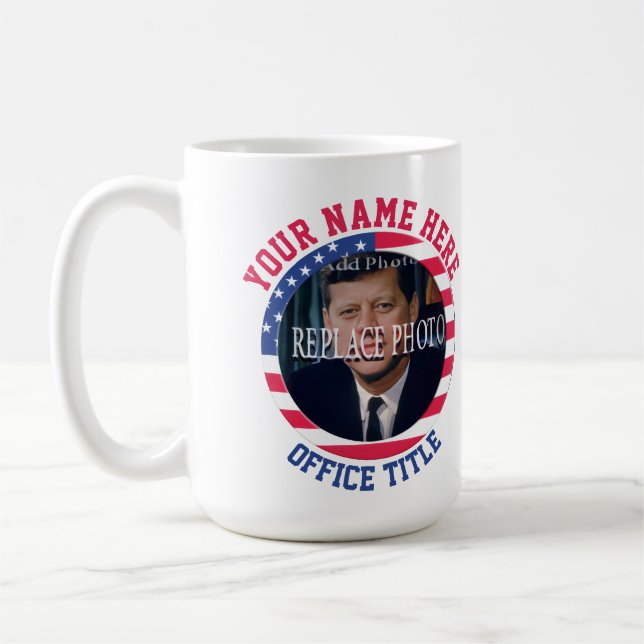 Replace Photo | Campaign Template Round Coffee Mug (Left)