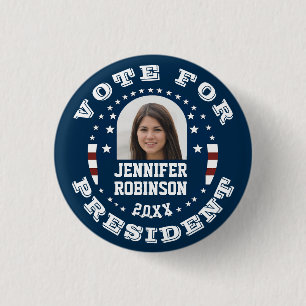 Replace Photo   Campaign Template Round Pinback Bu 1 Inch Round Button
