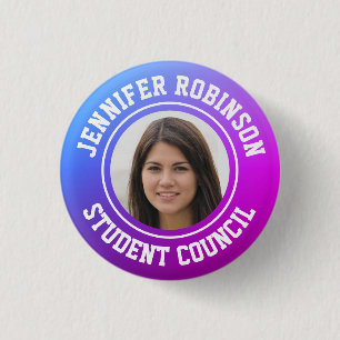 Replace Photo   Student Council 1 Inch Round Button