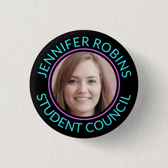 Replace Photo | Student Council 1 Inch Round Button (Front)