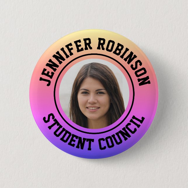 Replace Photo | Student Council 2 Inch Round Button (Front)