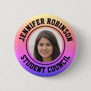 Replace Photo   Student Council 2 Inch Round Button