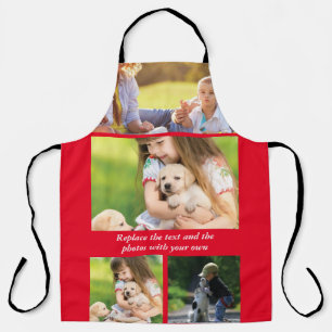 Replace text and photos with your own apron