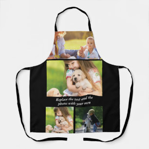 Replace text and photos with your own apron