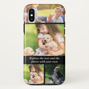 Replace text and photos with your own iPhone XS case