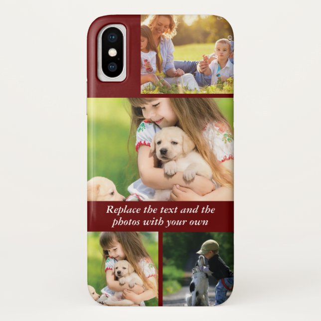 Replace text and photos with your own Case-Mate iPhone case (Back)